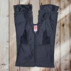 VTG 70s SKYR Zip Front Ski Snowboard Bib Overalls in Black Size Medium